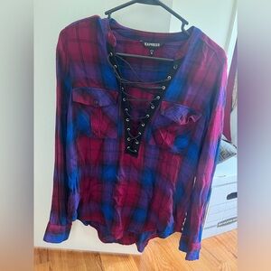 Express Lace Up Flannel (XS)